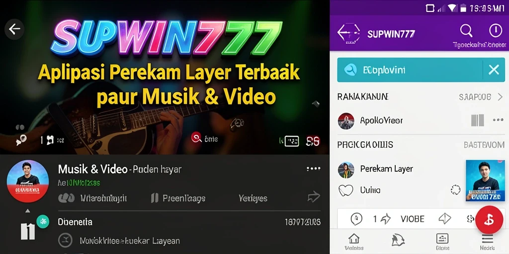 Antarmuka SUPWIN777 yang sederhana dan fungsional dalam merekam layar.