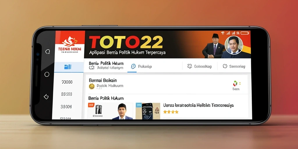 Tampilan antarmuka aplikasi TOTO22 yang informatif dan menarik.