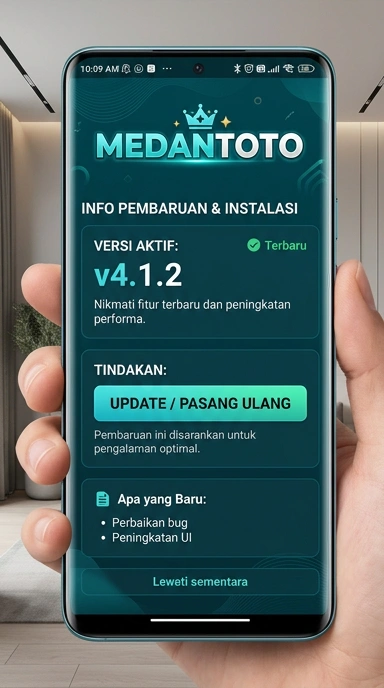 Tampilan riwayat versi medantoto